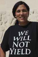 Cherri Foytlin, cofundadora de Gulf Change, en una manifestación realizada en octubre de 2010 en Baton Rouge, Louisiana.
/ Crédito:Erika Blumenfeld