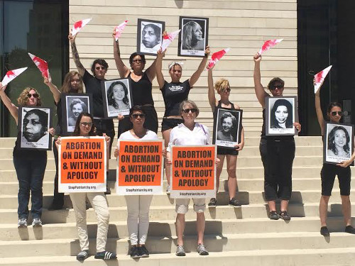 Abortion Rights Freedom Riders at the federal courthouse