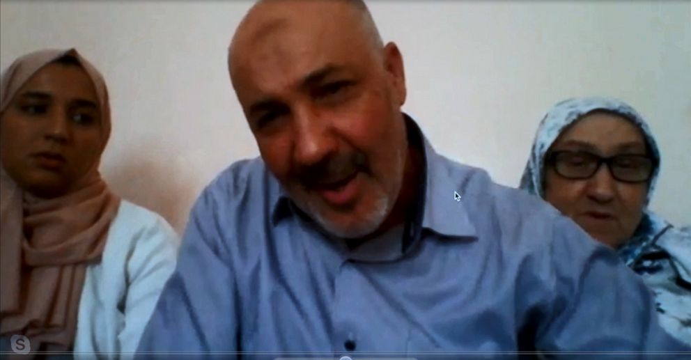 PHOTO: A screen grab from a skype interview conducted with Abdul Latif Nassers family in July.